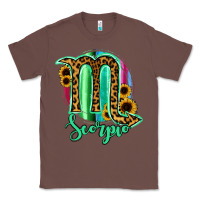 Chestnut Scorpio Zodiac Sign Sunflower Leopard Serape Classic Tee - RanaPortraitStore