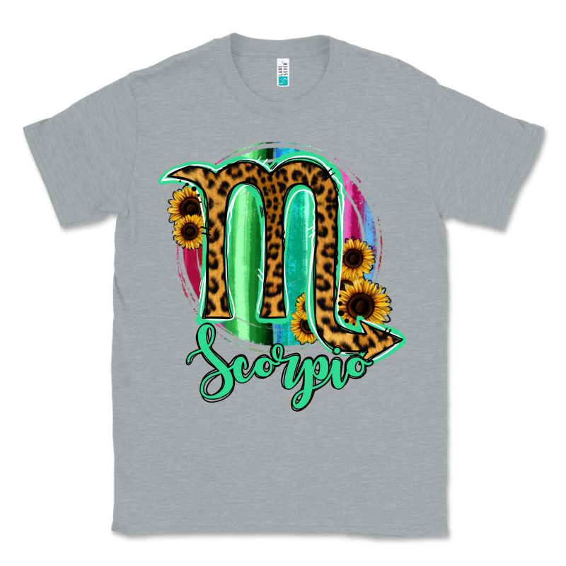 Scorpio Zodiac Sign Sunflower Leopard Serape Classic Tee by RanaPortraitStore | Teevron