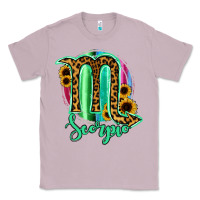 Lilac Scorpio Zodiac Sign Sunflower Leopard Serape Classic Tee - RanaPortraitStore