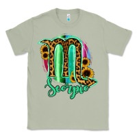 Matcha Scorpio Zodiac Sign Sunflower Leopard Serape Classic Tee - RanaPortraitStore