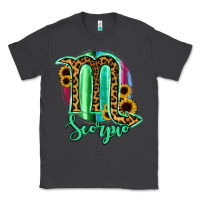 Smoke Scorpio Zodiac Sign Sunflower Leopard Serape Classic Tee - RanaPortraitStore