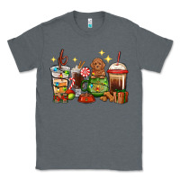 Charcoal Heather Christmas coffee cups with Poodle Classic Tee - RanaPortraitStore