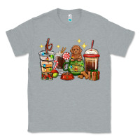 Heather Grey Christmas coffee cups with Poodle Classic Tee - RanaPortraitStore