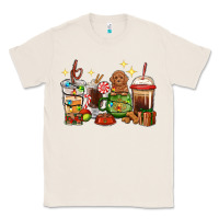 Natural Christmas coffee cups with Poodle Classic Tee - RanaPortraitStore