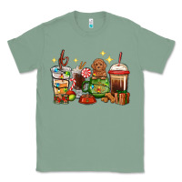 Sage Christmas coffee cups with Poodle Classic Tee - RanaPortraitStore