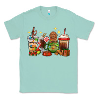 Seafoam Christmas coffee cups with Poodle Classic Tee - RanaPortraitStore