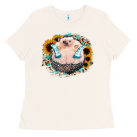 Bone Sunflower Leopard Hedgehog Ladies Tee - Jasminsmagicworld