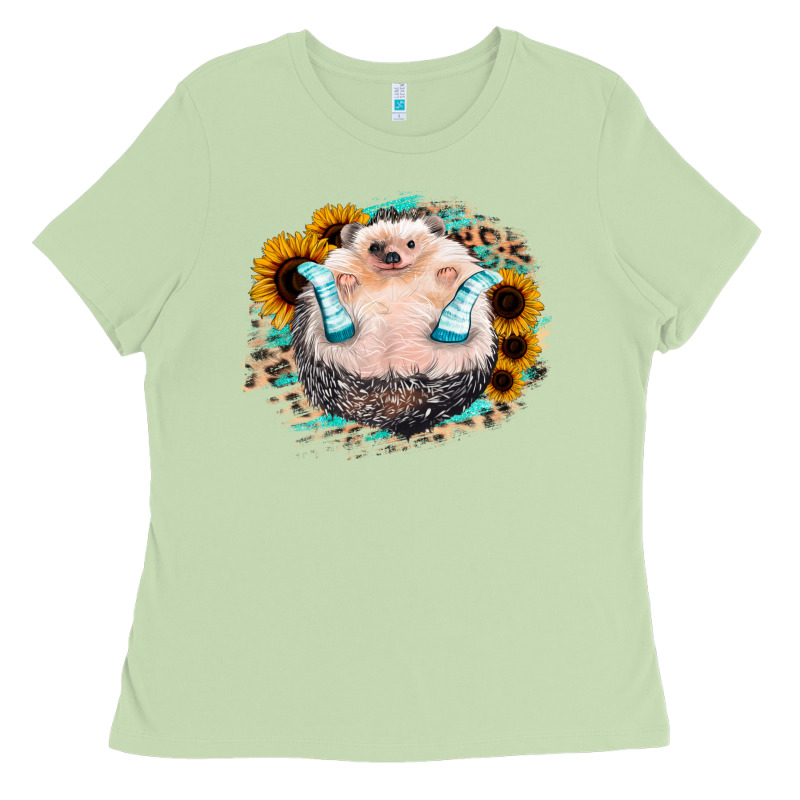 Sunflower Leopard Hedgehog Ladies Tee by Jasminsmagicworld | Teevron