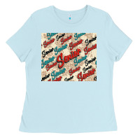 Baby Blue senior Ladies Tee - NancyCooperArtShop