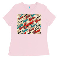 Bubblegum Pink senior Ladies Tee - NancyCooperArtShop