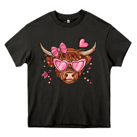 Asphalt valentines day long haired cow Heavy Core Tee - MaliasSmallBusiness