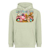 Matcha Happy Easter Animal Farm Truck Heavyweight Hoodie - CowhideDigitalArt