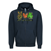 Navy peace love shamrock Zipper Hoodie - FaDigitalArtStudio