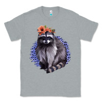 Heather Grey Raccoon with Flowers Classic Tee - Bettercallsaul