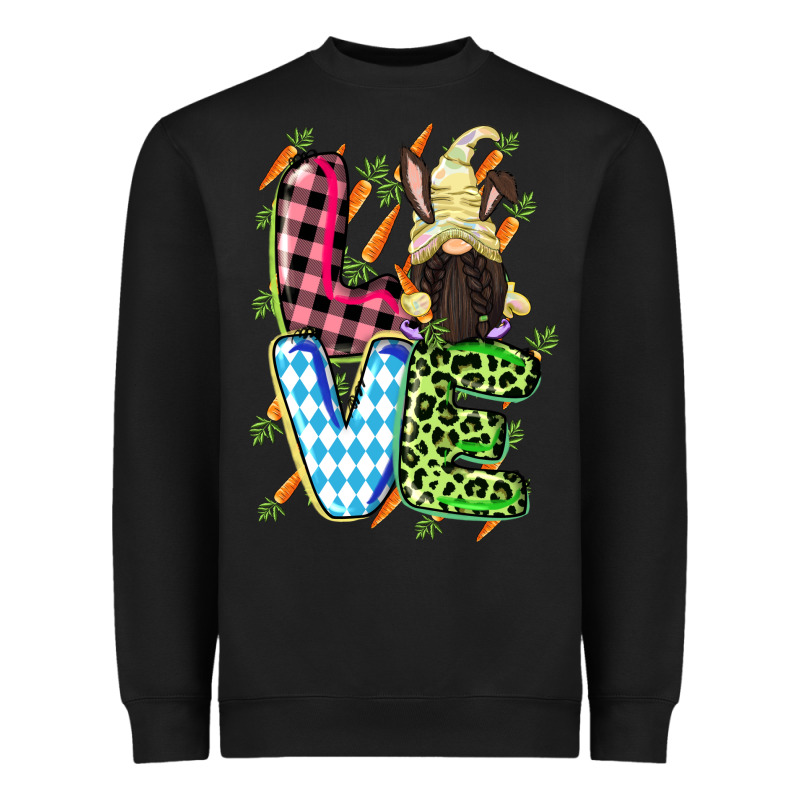Love Easter Gnome Easter Day Heavyweight Sweatshirt by CowGirlArtShop | Teevron