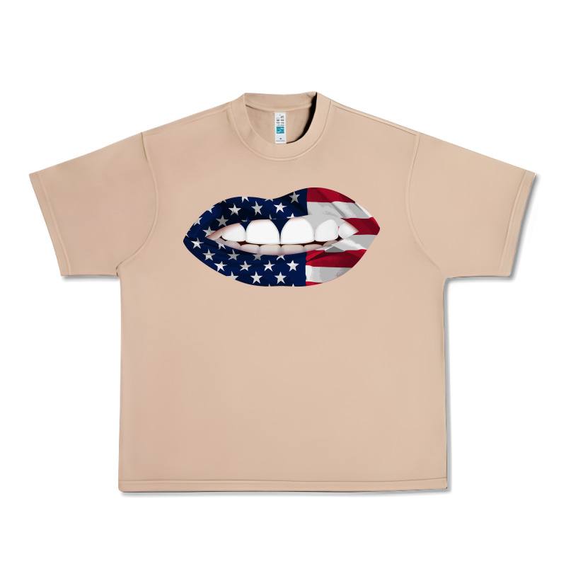 Lips American Flag Urban Heavy Tee by Bettercallsaul | Teevron