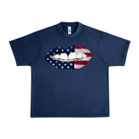 Navy Lips American Flag Urban Heavy Tee - Bettercallsaul
