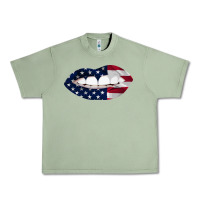 Oil Green Lips American Flag Urban Heavy Tee - Bettercallsaul