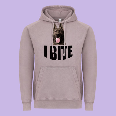 I Bite Vintage Hoodie Designed By Bettercallsaul