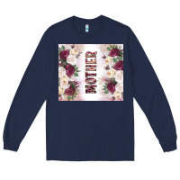 Navy mother's day flowers tumbler tbs Long Sleeve Tee - TumblerDesignByShophia