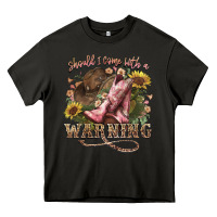 Asphalt shouldve come with a warning boots  cowboy Heavy Core Tee - NancyCooperArtShop