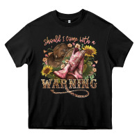 Black shouldve come with a warning boots  cowboy Heavy Core Tee - NancyCooperArtShop