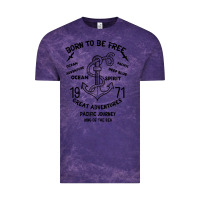 Cloud Purple Born To Be Free Sea Vintage Tee - Bettercallsaul