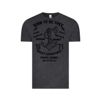 Vintage Black Born To Be Free Sea Vintage Tee - Bettercallsaul