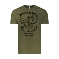 Vintage Olive Born To Be Free Sea Vintage Tee - Bettercallsaul