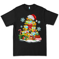 Black christmas tree with school bus Premium Tee - MaliasSmallBusiness