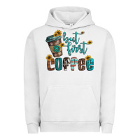 Pigment Lunar Rock but first coffee Urban Hoodie - Artiststas