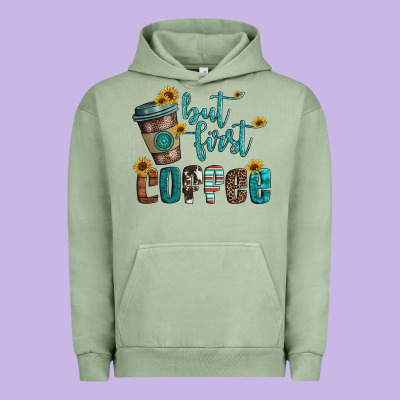 But First Coffee Urban Hoodie Designed By Artiststas