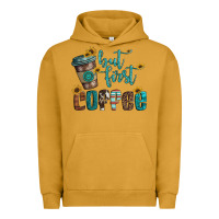 Pigment Peanut Butter but first coffee Urban Hoodie - Artiststas