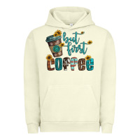 Pigment Pistachio but first coffee Urban Hoodie - Artiststas