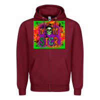 Burgundy Momster Tumbler Zipper Hoodie - BundleAndBundleShop