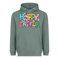 Sage Hoppy Easter Heavyweight Hoodie - CowhideDigitalArt