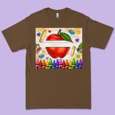 Custom Teacher Name Apple Premium Tee Designed By Nancycooperartshop