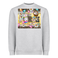 Heather Grey Easter Nurse Easter Day Heavyweight Sweatshirt - CowGirlArtShop