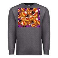 Charcoal Heather Candy Pattern Premium Sweatshirt - CowhideDigitalArt