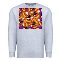 Heather Grey Candy Pattern Premium Sweatshirt - CowhideDigitalArt
