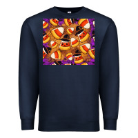 Navy Candy Pattern Premium Sweatshirt - CowhideDigitalArt