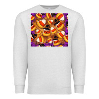 Oatmeal Heather Candy Pattern Premium Sweatshirt - CowhideDigitalArt