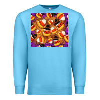 Ocean Blue Candy Pattern Premium Sweatshirt - CowhideDigitalArt