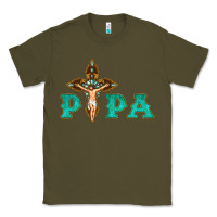 Army Green Papa Jesus with Cross Classic Tee - Bettercallsaul