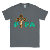 Charcoal Heather Papa Jesus with Cross Classic Tee - Bettercallsaul