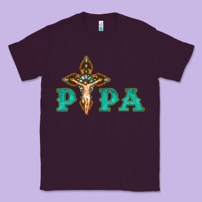 Papa Jesus With Cross Classic Tee Designed By Bettercallsaul