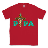 Red Papa Jesus with Cross Classic Tee - Bettercallsaul