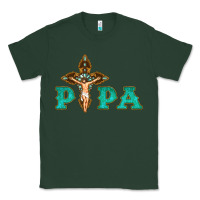 Sports Green Papa Jesus with Cross Classic Tee - Bettercallsaul