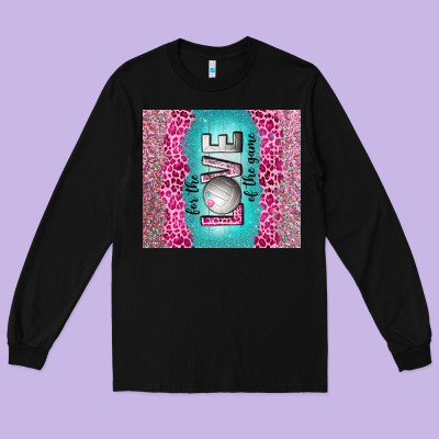 For The Love Of The Game With Volleyball Tumbler Tbs Long Sleeve Tee Designed By Tumblerdesignbyshophia