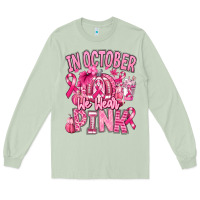Matcha in october we wear pink american football Long Sleeve Tee - RanaPortraitStore